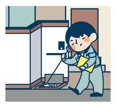 宅地内の作業の様子