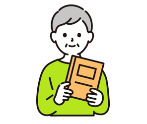 エンディングノートを持っている高齢者のイラスト