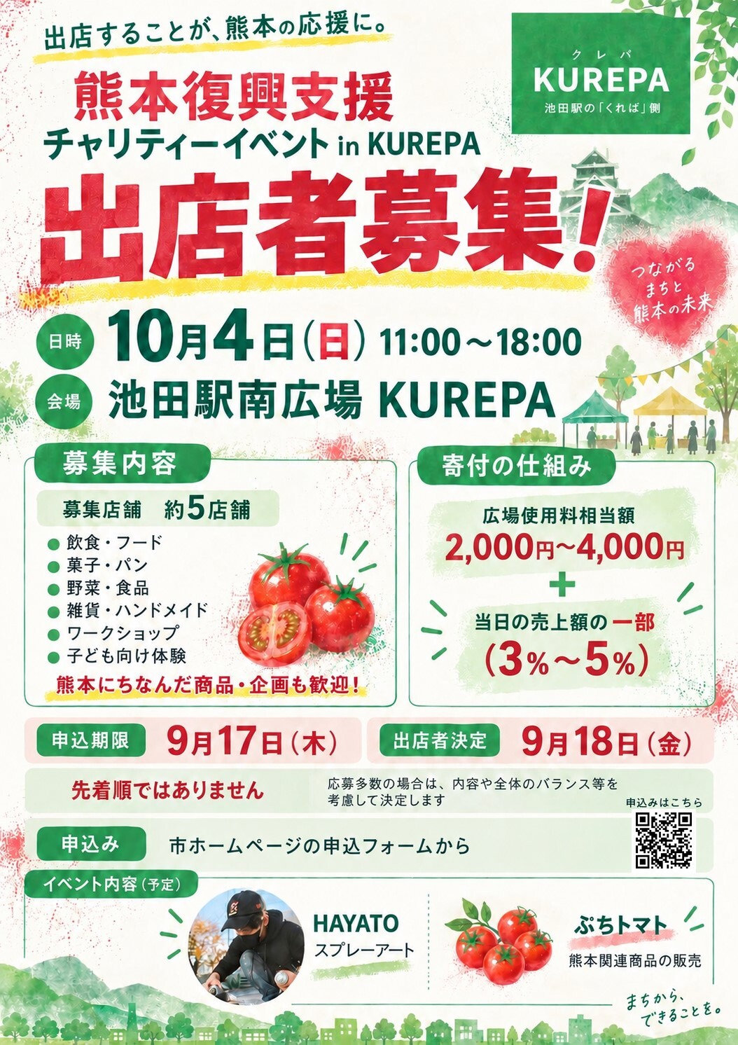 出店者募集チラシ