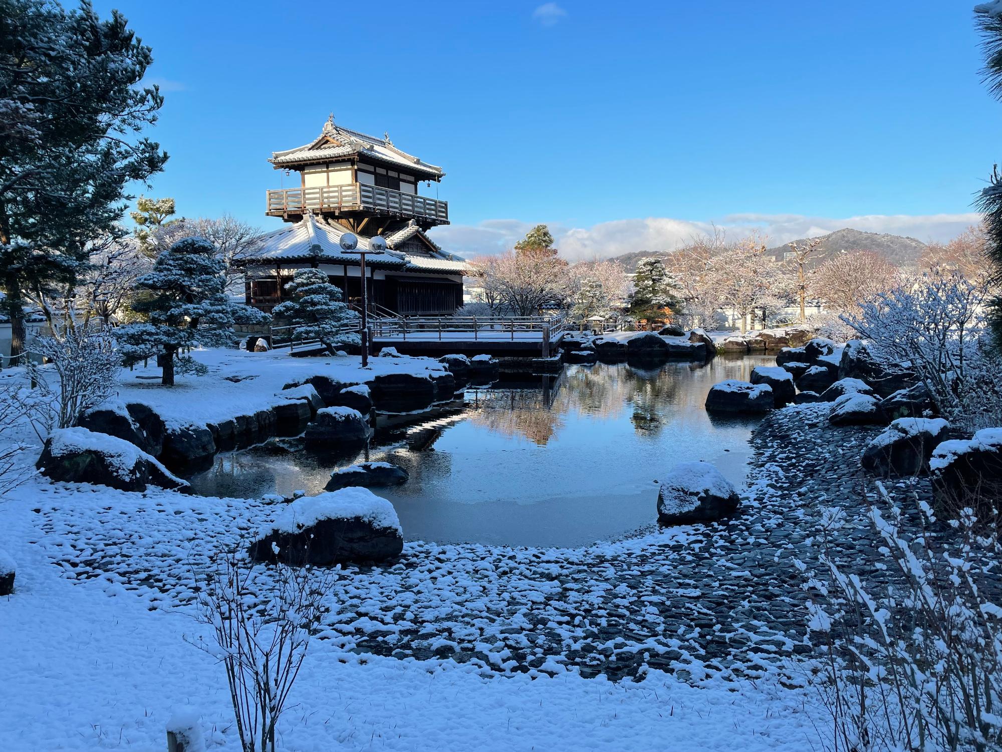 1月28日 大寒波襲来！池田のまちも雪景色にのイメージ