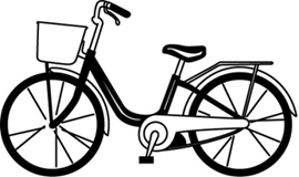 1台の自転車のイラスト写真