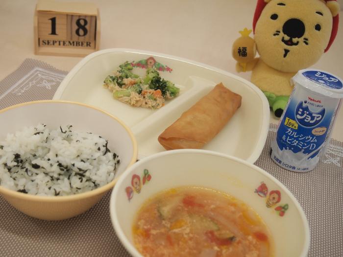 9月18日の献立（小学校）