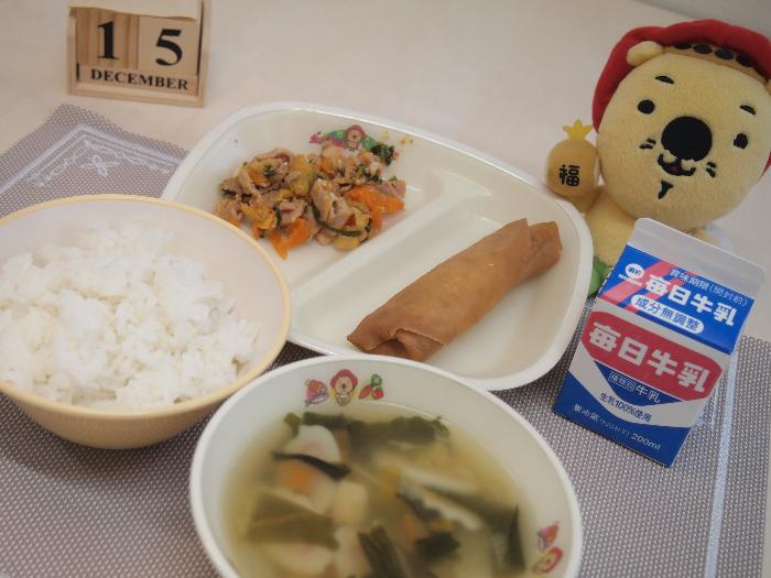 20251215の献立（中学校）
