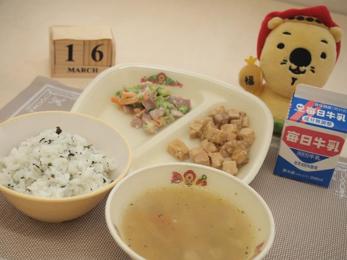 3月16日の献立（中学校）