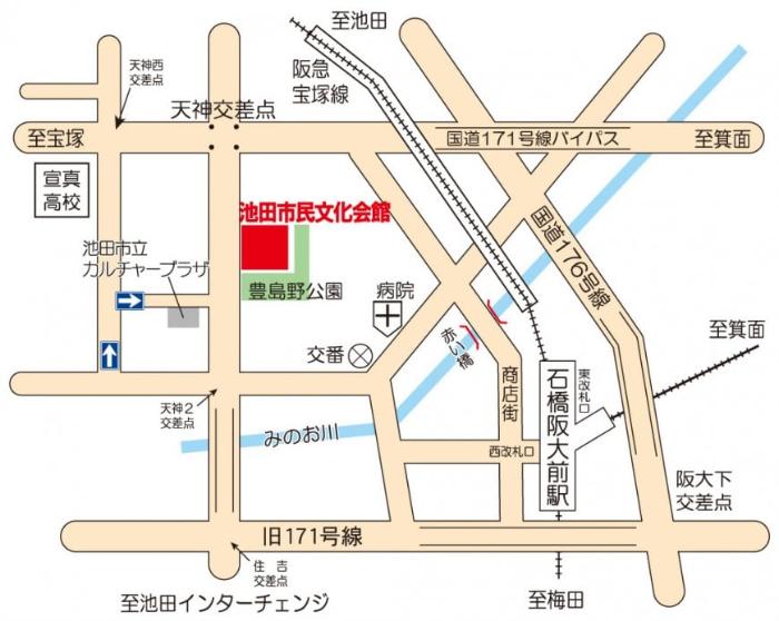 文化会館への地図
