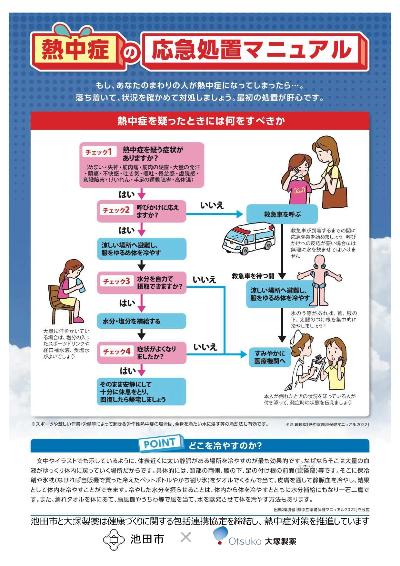 熱中症応急処置マニュアル表