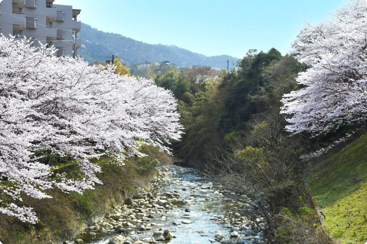 自然が広がる池田の北部エリア